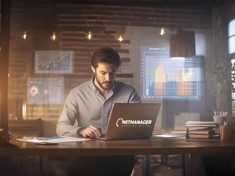 Pequeña empresa analizando anuncios digitales